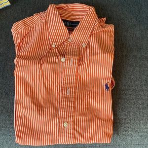 Ralph lauren orange white large polo.